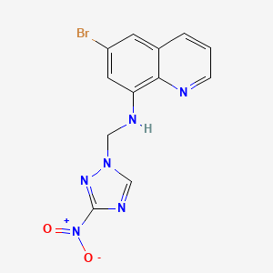 6-bromo-N-[(3-nitro-1H-1,2,4-triazol-1-yl)methyl]quinolin-8-amine