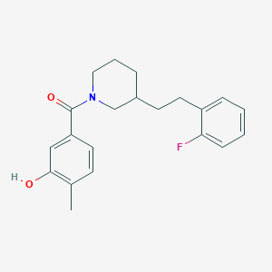 5-({3-[2-(2-fluorophenyl)ethyl]-1-piperidinyl}carbonyl)-2-methylphenol