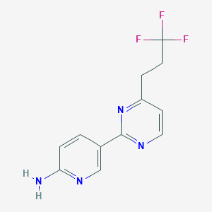 5-[4-(3,3,3-trifluoropropyl)pyrimidin-2-yl]pyridin-2-amine