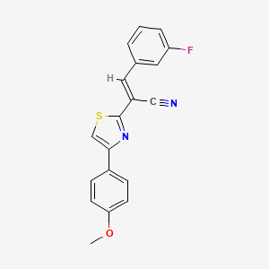 (2E)-3-(3-Fluorophenyl)-2-[4-(4-methoxyphenyl)-1,3-thiazol-2-YL]prop-2-enenitrile