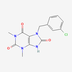 7-(3-chlorobenzyl)-1,3-dimethyl-7,9-dihydro-1H-purine-2,6,8(3H)-trione