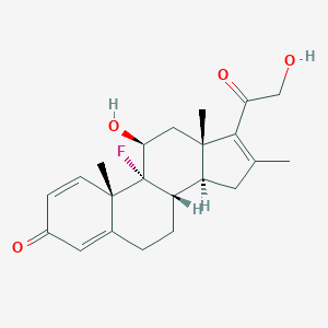 molecular formula C22H27FO4 B052769 孕-1,4,16-三烯-3,20-二酮，9-氟-11,21-二羟基-16-甲基-，(11β)- CAS No. 59860-99-0