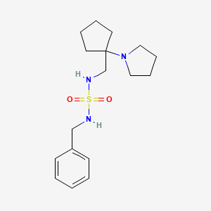 molecular formula C17H27N3O2S B5276910 N-benzyl-N'-[(1-pyrrolidin-1-ylcyclopentyl)methyl]sulfamide 