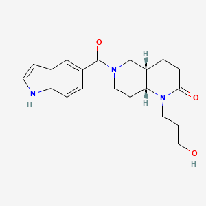 molecular formula C20H25N3O3 B5276918 (4aS*,8aR*)-1-(3-hydroxypropyl)-6-(1H-indol-5-ylcarbonyl)octahydro-1,6-naphthyridin-2(1H)-one 