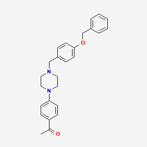 1-(4-{4-[4-(benzyloxy)benzyl]-1-piperazinyl}phenyl)ethanone