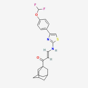 molecular formula C23H24F2N2O2S B5276950 (E)-1-(1-ADAMANTYL)-3-({4-[4-(DIFLUOROMETHOXY)PHENYL]-1,3-THIAZOL-2-YL}AMINO)-2-PROPEN-1-ONE 