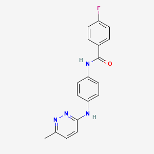 4-fluoro-N-{4-[(6-methyl-3-pyridazinyl)amino]phenyl}benzamide