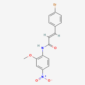 molecular formula C16H13BrN2O4 B5276995 (2E)-3-(4-bromophenyl)-N-(2-methoxy-4-nitrophenyl)prop-2-enamide 