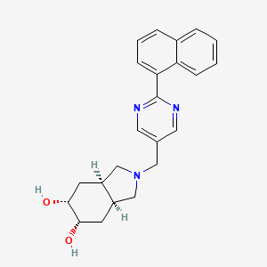 (3aR*,5R*,6S*,7aS*)-2-{[2-(1-naphthyl)-5-pyrimidinyl]methyl}octahydro-1H-isoindole-5,6-diol