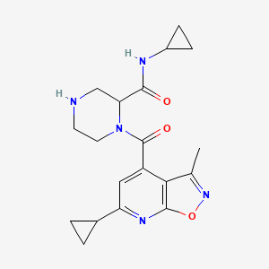 N-cyclopropyl-1-[(6-cyclopropyl-3-methylisoxazolo[5,4-b]pyridin-4-yl)carbonyl]-2-piperazinecarboxamide