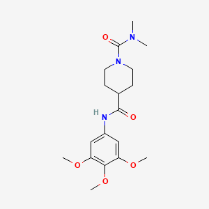 molecular formula C18H27N3O5 B5277055 N~1~,N~1~-dimethyl-N~4~-(3,4,5-trimethoxyphenyl)piperidine-1,4-dicarboxamide 