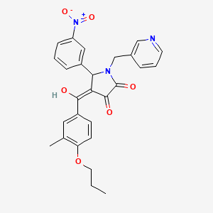 3-hydroxy-4-(3-methyl-4-propoxybenzoyl)-5-(3-nitrophenyl)-1-(3-pyridinylmethyl)-1,5-dihydro-2H-pyrrol-2-one