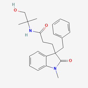 3-(3-benzyl-1-methyl-2-oxo-2,3-dihydro-1H-indol-3-yl)-N-(2-hydroxy-1,1-dimethylethyl)propanamide