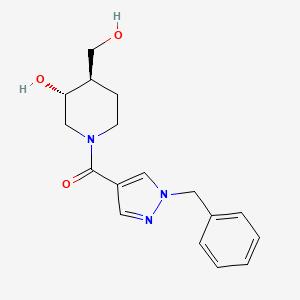 molecular formula C17H21N3O3 B5277071 (1-benzylpyrazol-4-yl)-[(3R,4R)-3-hydroxy-4-(hydroxymethyl)piperidin-1-yl]methanone 