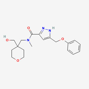 N-{[4-(hydroxymethyl)tetrahydro-2H-pyran-4-yl]methyl}-N-methyl-5-(phenoxymethyl)-1H-pyrazole-3-carboxamide