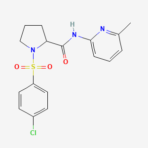 1-[(4-chlorophenyl)sulfonyl]-N-(6-methyl-2-pyridinyl)prolinamide