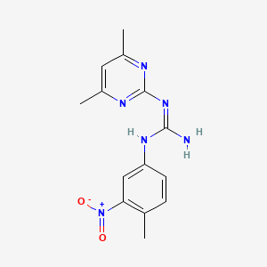 N'-(4,6-DIMETHYLPYRIMIDIN-2-YL)-N-(4-METHYL-3-NITROPHENYL)GUANIDINE