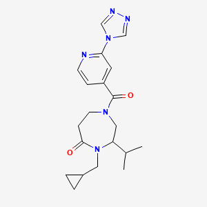 4-(cyclopropylmethyl)-3-isopropyl-1-[2-(4H-1,2,4-triazol-4-yl)isonicotinoyl]-1,4-diazepan-5-one