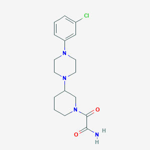 molecular formula C17H23ClN4O2 B5277153 2-{3-[4-(3-chlorophenyl)-1-piperazinyl]-1-piperidinyl}-2-oxoacetamide 