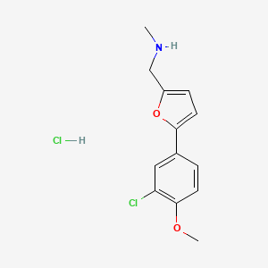 molecular formula C13H15Cl2NO2 B5277163 {[5-(3-chloro-4-methoxyphenyl)-2-furyl]methyl}methylamine hydrochloride 