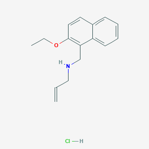 molecular formula C16H20ClNO B5277190 N-[(2-ethoxynaphthalen-1-yl)methyl]prop-2-en-1-amine;hydrochloride 