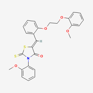 5-{2-[2-(2-methoxyphenoxy)ethoxy]benzylidene}-3-(2-methoxyphenyl)-2-thioxo-1,3-thiazolidin-4-one