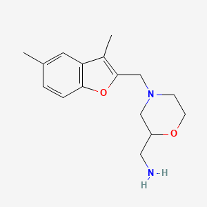 molecular formula C16H22N2O2 B5277209 ({4-[(3,5-dimethyl-1-benzofuran-2-yl)methyl]morpholin-2-yl}methyl)amine 