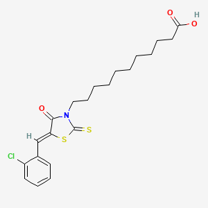 11-(5-(2-Chlorobenzylidene)-4-oxo-2-thioxo-1,3-thiazolidin-3-YL)undecanoic acid