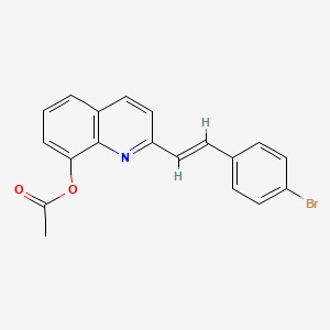 [2-[(E)-2-(4-bromophenyl)ethenyl]quinolin-8-yl] acetate