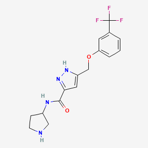 N-pyrrolidin-3-yl-5-{[3-(trifluoromethyl)phenoxy]methyl}-1H-pyrazole-3-carboxamide