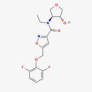 5-[(2,6-difluorophenoxy)methyl]-N-ethyl-N-[(3S,4R)-4-hydroxyoxolan-3-yl]-1,2-oxazole-3-carboxamide