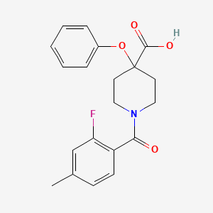 1-(2-fluoro-4-methylbenzoyl)-4-phenoxypiperidine-4-carboxylic acid