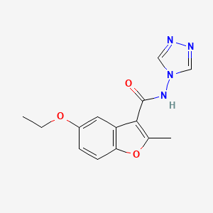 5-ethoxy-2-methyl-N-4H-1,2,4-triazol-4-yl-1-benzofuran-3-carboxamide