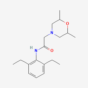 N-(2,6-diethylphenyl)-2-(2,6-dimethylmorpholin-4-yl)acetamide