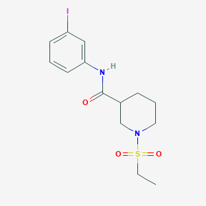 molecular formula C14H19IN2O3S B5277308 1-ethylsulfonyl-N-(3-iodophenyl)piperidine-3-carboxamide 