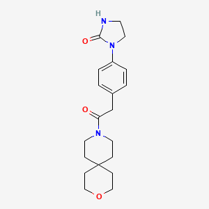 1-{4-[2-(3-oxa-9-azaspiro[5.5]undec-9-yl)-2-oxoethyl]phenyl}imidazolidin-2-one