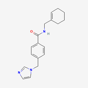 N-(cyclohexen-1-ylmethyl)-4-(imidazol-1-ylmethyl)benzamide