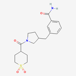 3-({1-[(1,1-dioxidotetrahydro-2H-thiopyran-4-yl)carbonyl]-3-pyrrolidinyl}methyl)benzamide