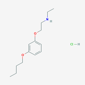 molecular formula C14H24ClNO2 B5277337 2-(3-butoxyphenoxy)-N-ethylethanamine;hydrochloride 