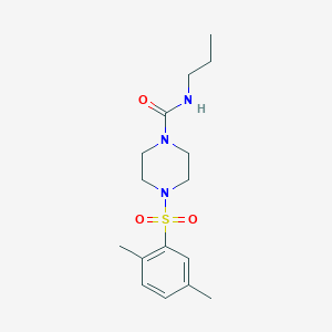 4-[(2,5-dimethylphenyl)sulfonyl]-N-propyl-1-piperazinecarboxamide