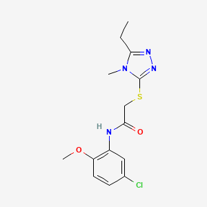 N-(5-chloro-2-methoxyphenyl)-2-[(5-ethyl-4-methyl-4H-1,2,4-triazol-3-yl)sulfanyl]acetamide