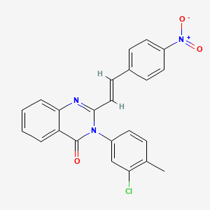 molecular formula C23H16ClN3O3 B5277398 3-(3-chloro-4-methylphenyl)-2-[2-(4-nitrophenyl)vinyl]-4(3H)-quinazolinone 