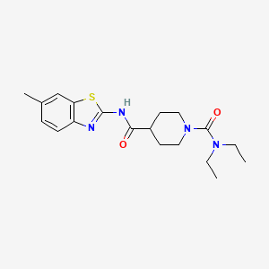 N~1~,N~1~-diethyl-N~4~-(6-methyl-1,3-benzothiazol-2-yl)piperidine-1,4-dicarboxamide