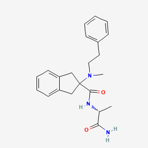 N-[(1R)-2-amino-1-methyl-2-oxoethyl]-2-[methyl(2-phenylethyl)amino]-2-indanecarboxamide