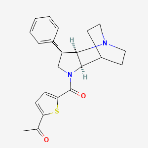 1-(5-{[(2R*,3S*,6R*)-3-phenyl-1,5-diazatricyclo[5.2.2.0~2,6~]undec-5-yl]carbonyl}-2-thienyl)ethanone