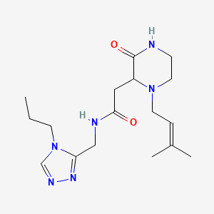 2-[1-(3-methyl-2-buten-1-yl)-3-oxo-2-piperazinyl]-N-[(4-propyl-4H-1,2,4-triazol-3-yl)methyl]acetamide