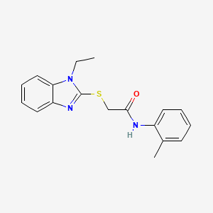 2-[(1-ethyl-1H-benzimidazol-2-yl)sulfanyl]-N-(2-methylphenyl)acetamide