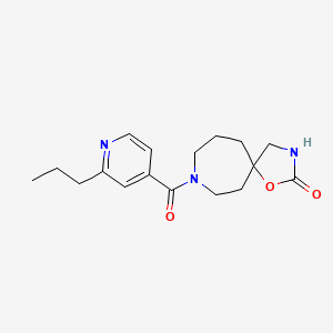 molecular formula C17H23N3O3 B5277503 8-(2-propylisonicotinoyl)-1-oxa-3,8-diazaspiro[4.6]undecan-2-one 