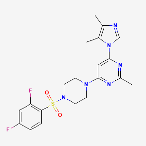 4-{4-[(2,4-difluorophenyl)sulfonyl]-1-piperazinyl}-6-(4,5-dimethyl-1H-imidazol-1-yl)-2-methylpyrimidine