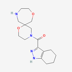 molecular formula C16H24N4O3 B5277545 4-(4,5,6,7-tetrahydro-2H-indazol-3-ylcarbonyl)-1,8-dioxa-4,11-diazaspiro[5.6]dodecane 